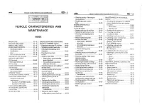 Alfa romeo 155 - Vehicle characteristics and maintenance 
